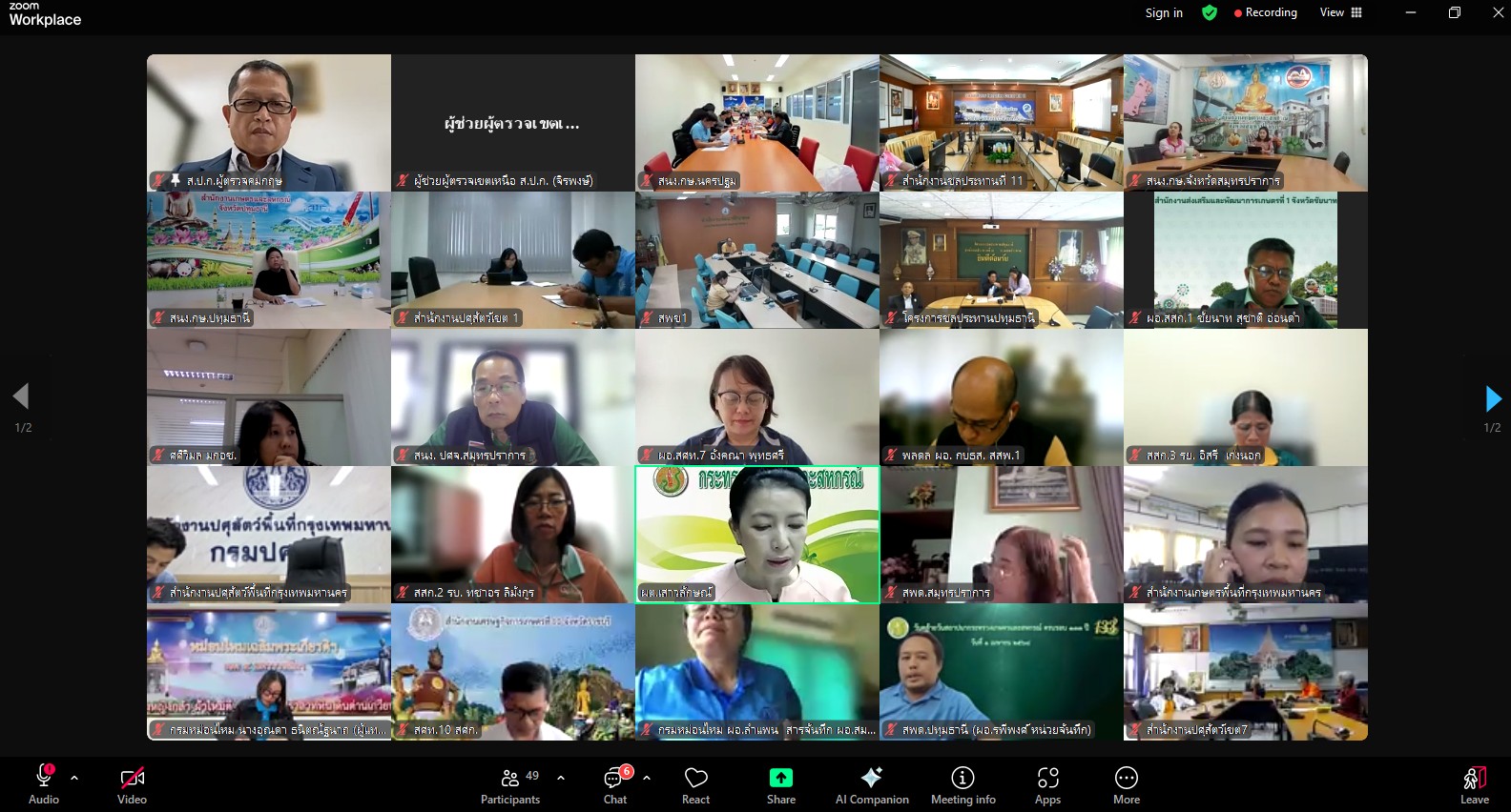 title - ผู้ตรวจราชการ ส.ป.ก. เข้าร่วมการประชุมคณะทำงานตรวจสอบปริมาณน้ำนมโคและประชากรโคนม ระดับเขต ของเขตตรวจราชการที่ 2 ผ่านสื่ออิเล็กทรอนิกส์ระบบการประชุมทางไกล Zoom Meeting
